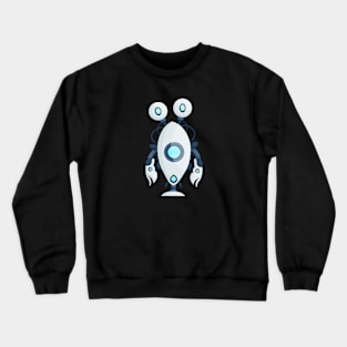 Cartoon White Robot Crewneck Sweatshirt